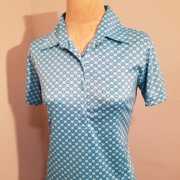 VTG GAP BLUE POLKA DOT DRESS BUBBLE PREPPY DELIAS 90S SKATER RETRO HIPSTER EMO M - Picture 4 of 9